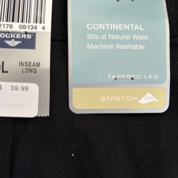 Vintage NOS NWT Dockers Stretch High Rise Chinos Black Size 10L - Picture 2 of 3